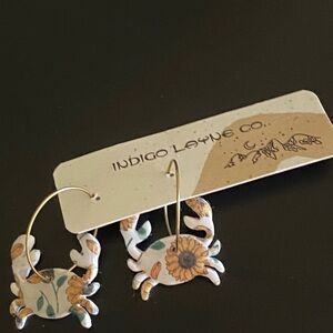 Flower Crab Earrings